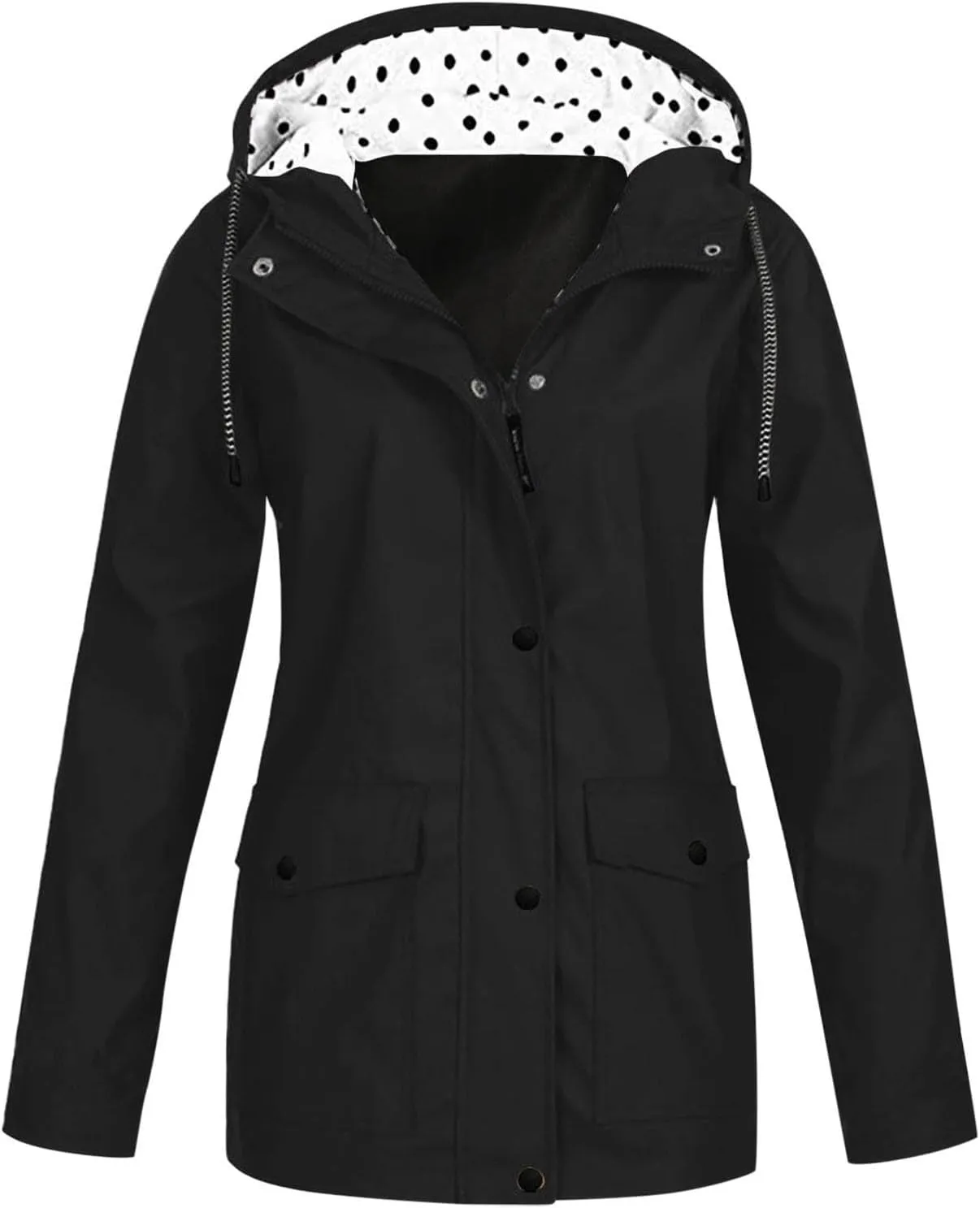 Women's Rain Jacket Waterproof Hooded Windbreaker Lightweight Trench Coat Active Outdoor Raincoat With Hood