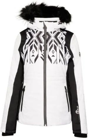 Womens/Ladies Prestige II Luxe Printed Ski Jacket (8 US) (White/Black)