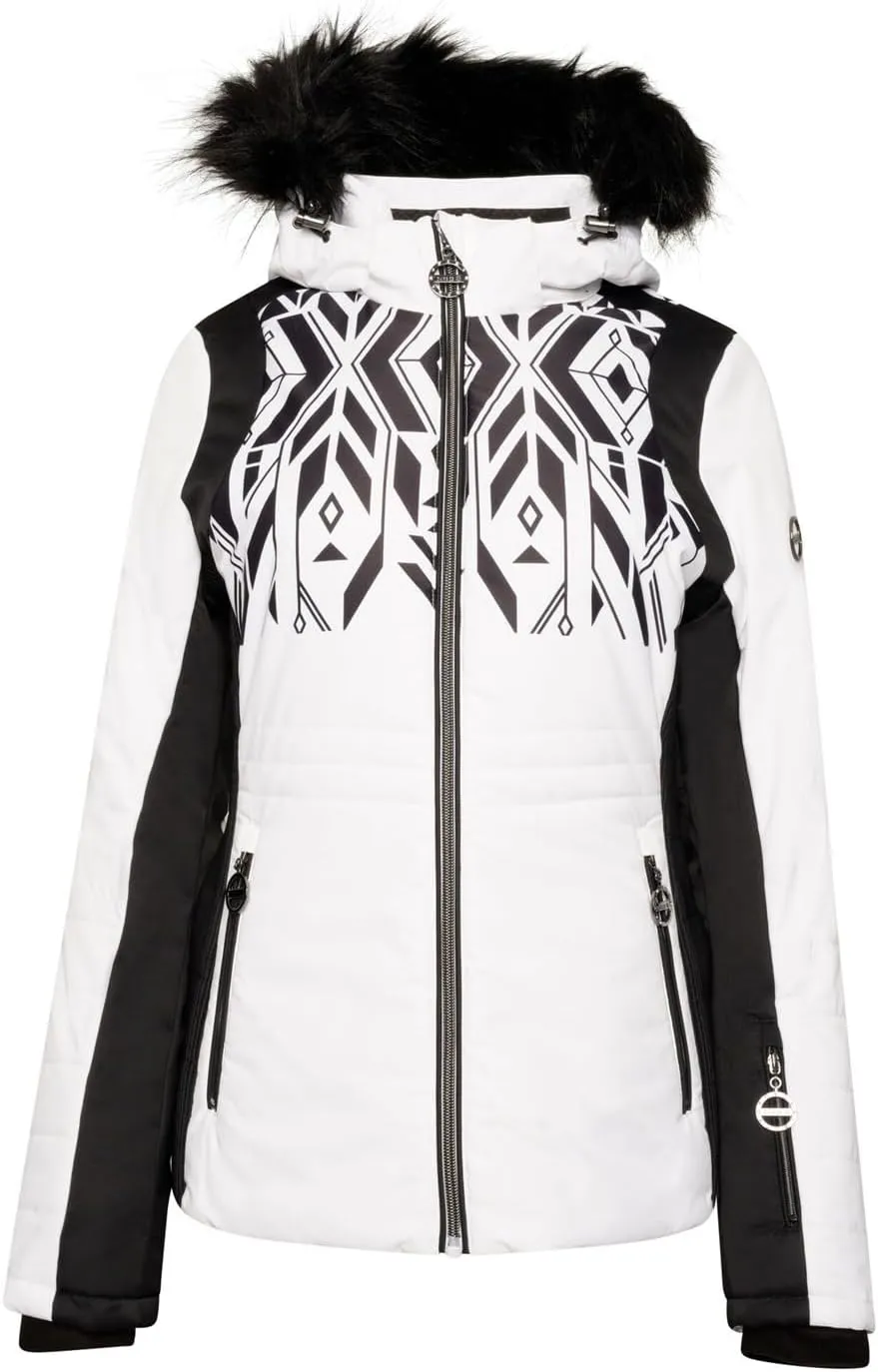 Womens/Ladies Prestige II Luxe Printed Ski Jacket (8 US) (White/Black)