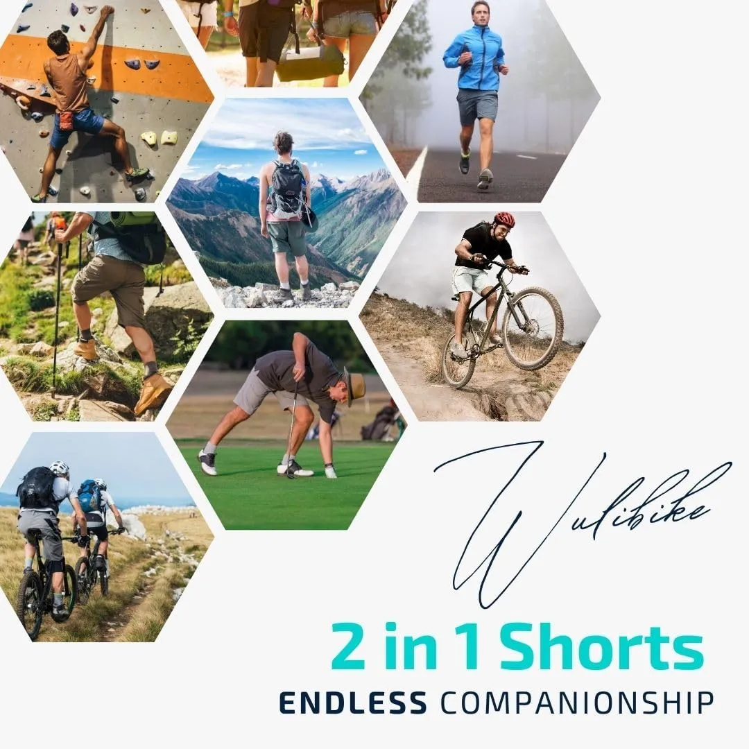 Wulibike Mountain Bike Shorts for Men,4D Padded Loose-fit Removable Underwear,Cycling Biking Shorts Mens with Zipper Pocket