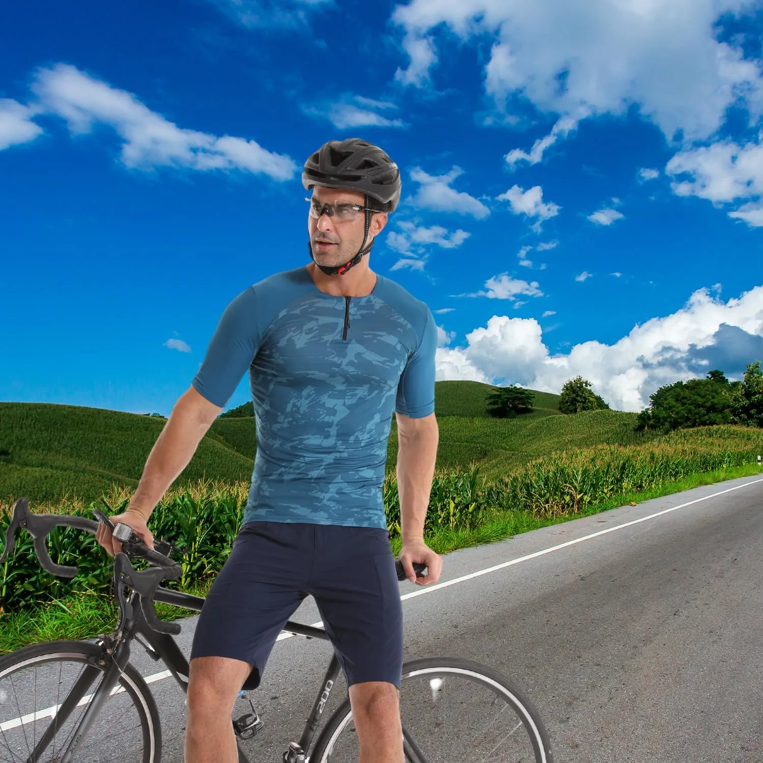 Wulibike Mountain Bike Shorts for Men,4D Padded Loose-fit Removable Underwear,Cycling Biking Shorts Mens with Zipper Pocket