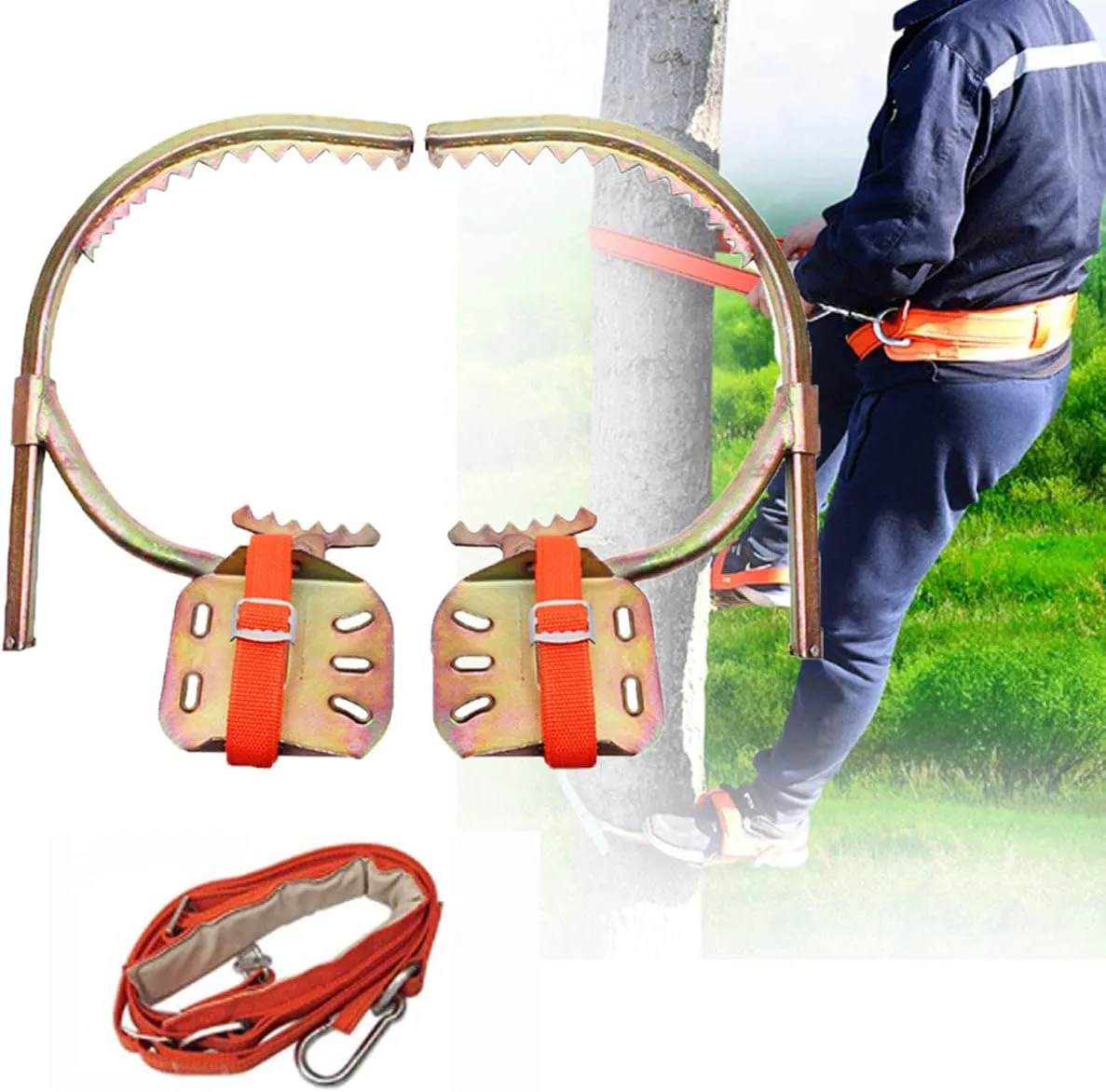 WZFANJIJ Tree Climbing Gear Tree Spurs Tree Crampons, Thickening Trees, Durable, Suitable for Hunting, Fruit Picking, Easy to Use,450Model