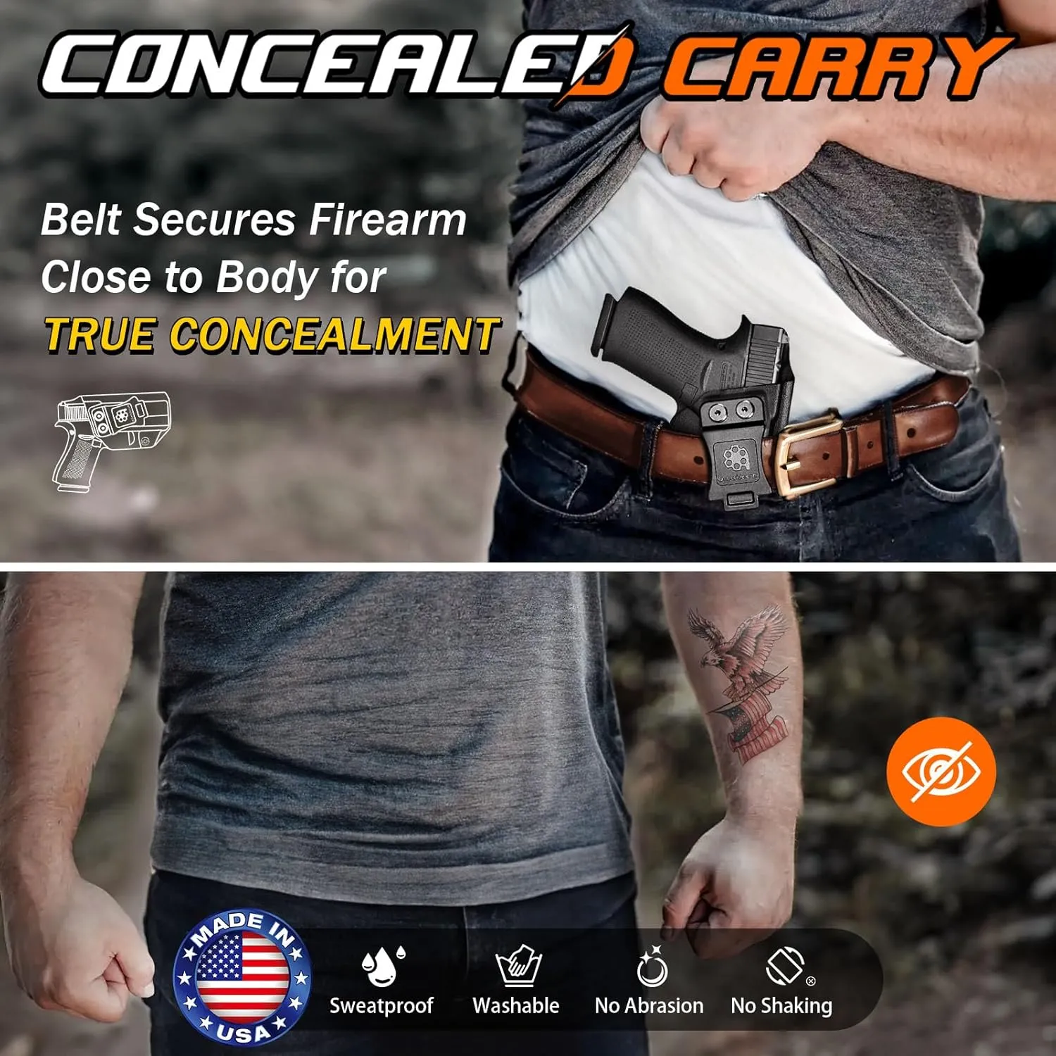 XD MOD 2 Holster IWB Kydex Holster Fit: Springfield XD MOD.2-3" Sub-Compact 9MM / .40 S&W Pistol - Inside Waistband Concealed Carry - Adj. Cant & 'Posi-Click' Retention - No Wear or Jitter - US Made