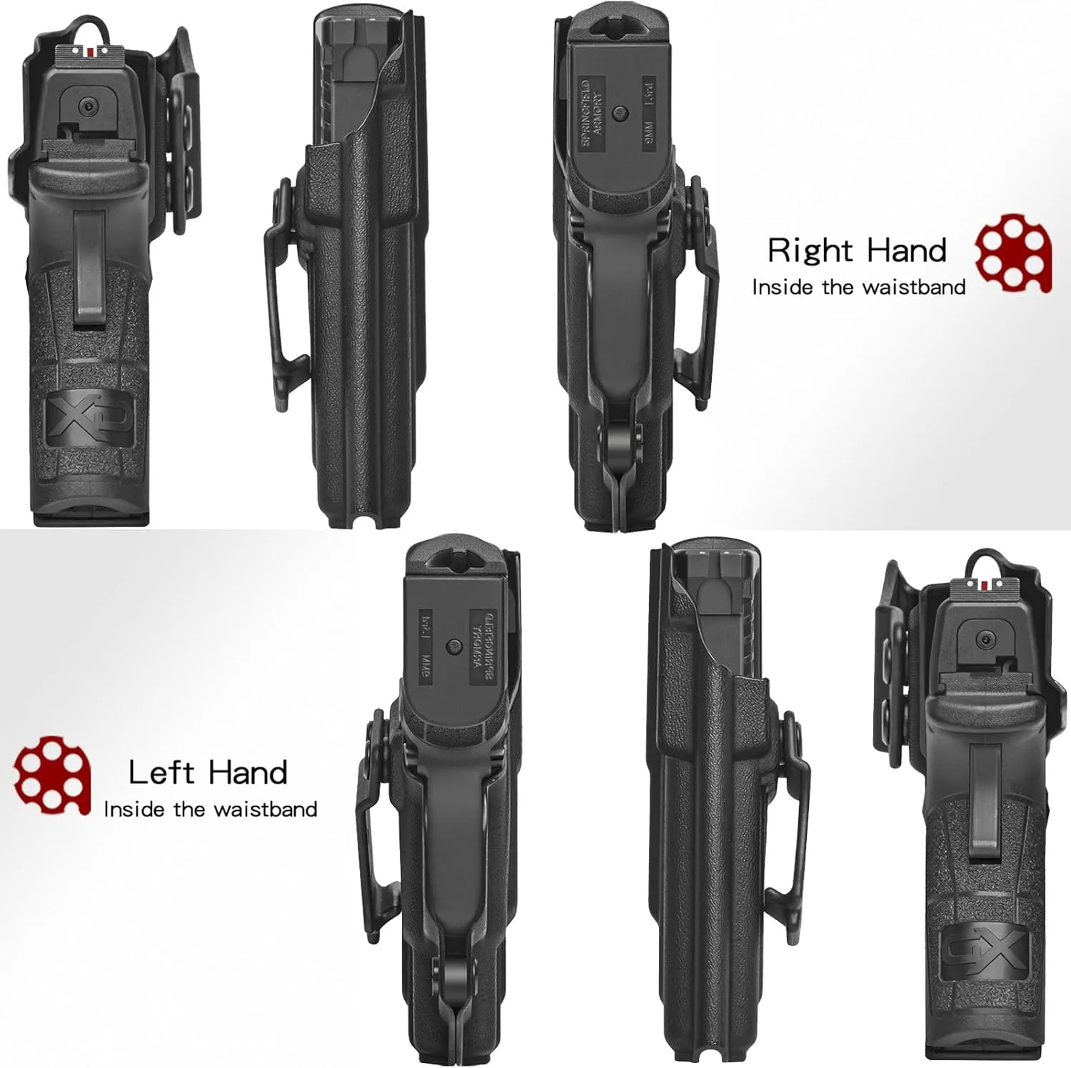 XD MOD 2 Holster IWB Kydex Holster Fit: Springfield XD MOD.2-3" Sub-Compact 9MM / .40 S&W Pistol - Inside Waistband Concealed Carry - Adj. Cant & 'Posi-Click' Retention - No Wear or Jitter - US Made