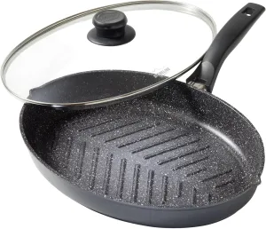 XXL Fish and Schnitzel Pan 35 x 24 cm with Glass Lids Suitable for Induction Cookers