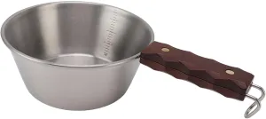 Yunir Camping Cookware Skillet, 2000ML Aluminum Alloy Non Stick Medium Frying Pan with Wood Handle, Safe Portable Camping Cooking Set for Outdoor Hiking Picnic
