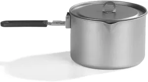 YYDS Outdoor Camping Lightweight Camping Cookware Pure Titanium Foldable Handle Soup Pot Lightweight Pot Family Campfire Hiking Camping Cooker Adventures Picnics (Size : 2.8l)