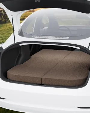 Zenzy 4" Camping Mattress for Model 3, CertiPUR-US Memory Foam, Soft and Washable Cover, Foam Car Bed Mattress for Car Sleeping- 74" x 43"