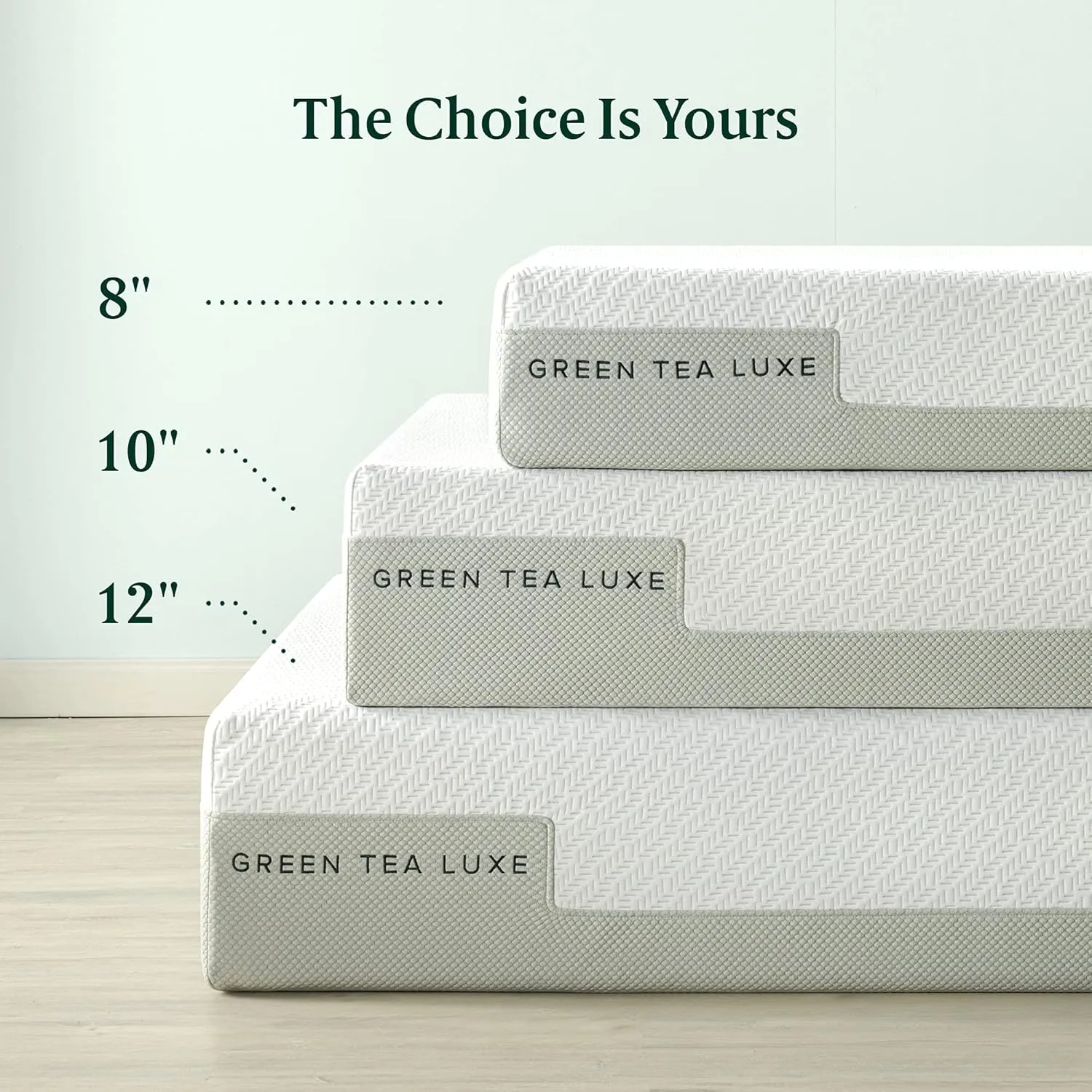 ZINUS 10 Inch Green Tea Luxe Memory Foam Mattress, Queen, Pressure Relieving, CertiPUR-US Certified, Mattress in A Box, All-New, Made in USA