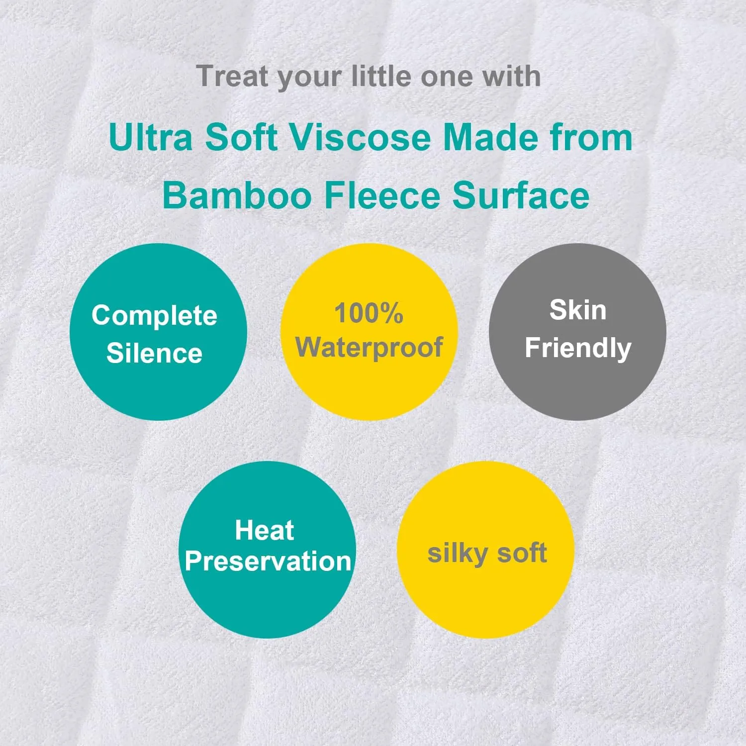 Zippered Crib Mattress Protector - Waterproof Crib Mattress Encasement, Breathable and Absorbent, 6 Sides Fully Encased Cover, 2 Pack, Viscose Made from Bamboo