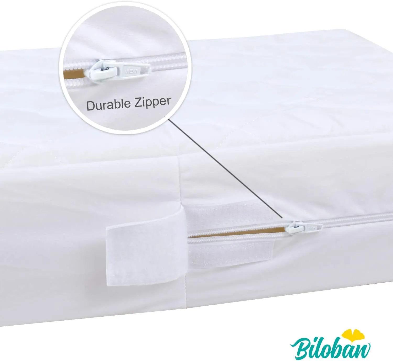 Zippered Crib Mattress Protector - Waterproof Crib Mattress Encasement, Breathable and Absorbent, 6 Sides Fully Encased Cover, 2 Pack, Viscose Made from Bamboo