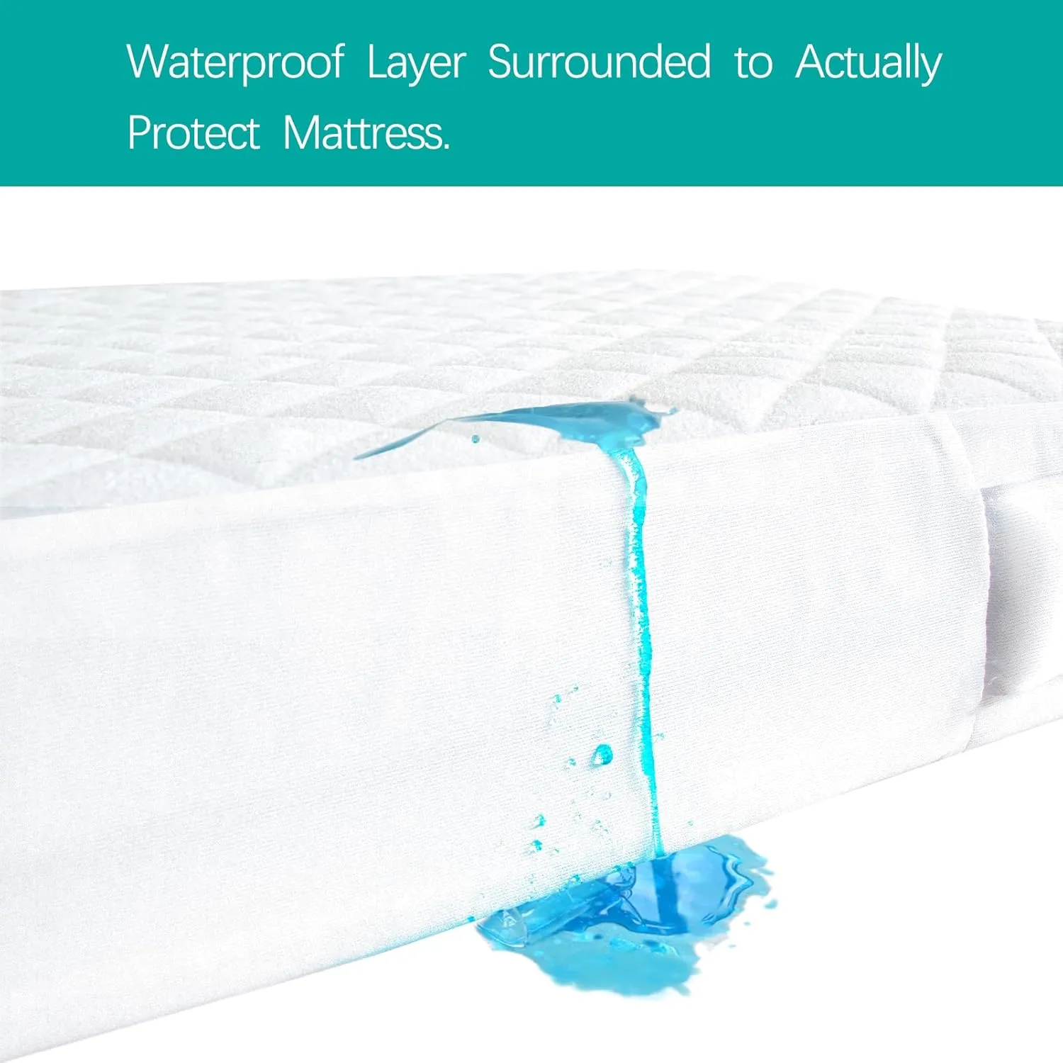 Zippered Crib Mattress Protector - Waterproof Crib Mattress Encasement, Breathable and Absorbent, 6 Sides Fully Encased Cover, 2 Pack, Viscose Made from Bamboo