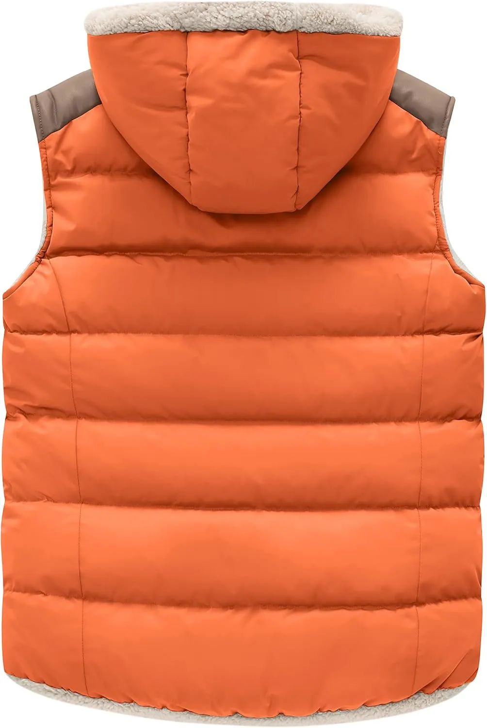 ZSHOW Women's Outerwear Vest Casual Thicken Qulited Winter Puffer Vest Hooded Warm Fleece Jacket